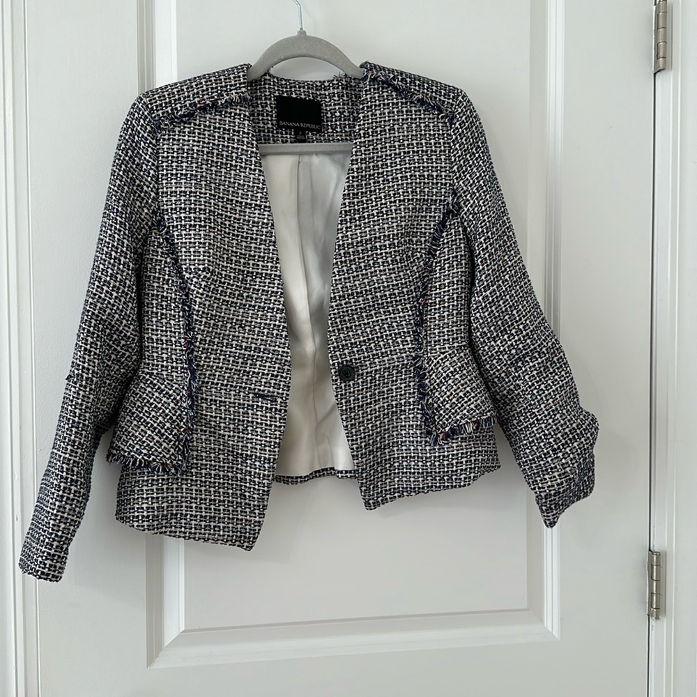 Multicolored blazer top